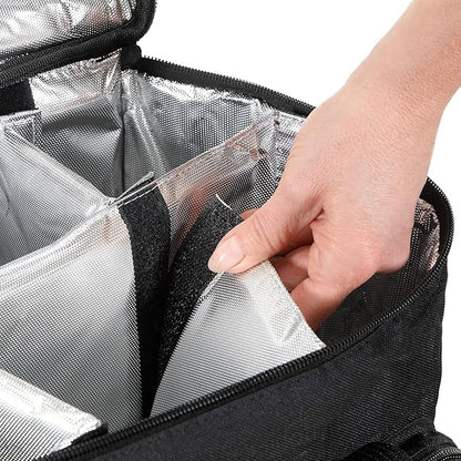 Lazenne Wine Bags for Travel - 6 Bottle Wine Bag/Wine Carrier - Wine Luggage For Professionals and Consumers. 3-in-1 Wine Tote, Rolling Suitcase and Insulated Cooler Bag with Removable Dividers