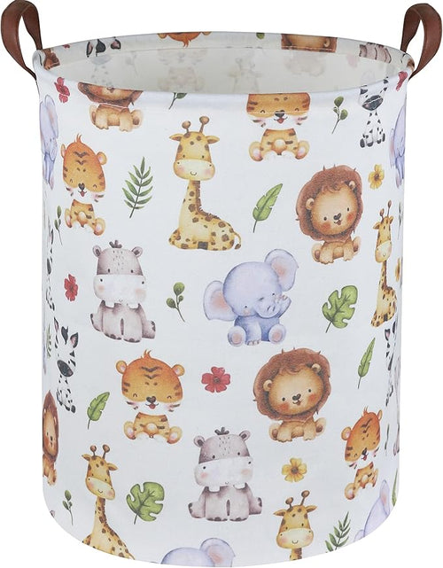 Kids Laundry Hamper,Baby Laundry Basket Animal Storage Baskets for Kids Room Decor,Nursery Hamper,Bedroom,Toy Organizer,(Cute Animal)
