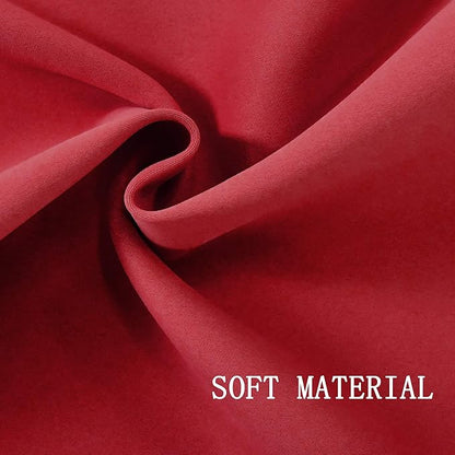 Christmas Red Valance for Kitchen Blackout Grommet Curtain Valance Window Treatment for Living Room Short Straight Drape Valance for Bedroom Kids Room/Basement/Loft 52X18 Inch Long 1 Panel