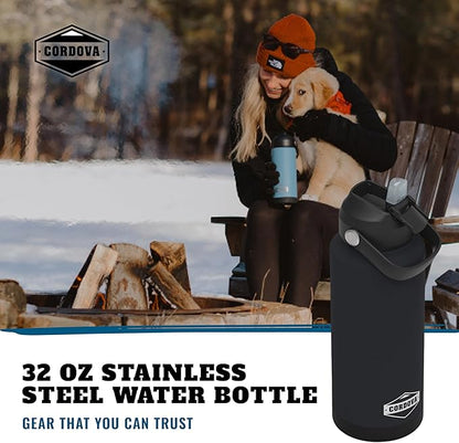 Cordova Outdoors Trailhead Class Water Bottle, Obsidian, 32 oz