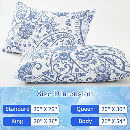 Cooling Pillow Cases for Hot Sleepers - Double Side Arc-Chill Q-Max>0.5 Cooling Fiber Cool Pillow Cases 2 Pack - Breathable Soft Cold Pillow Cases with Hidden Zipper (20" x 30")