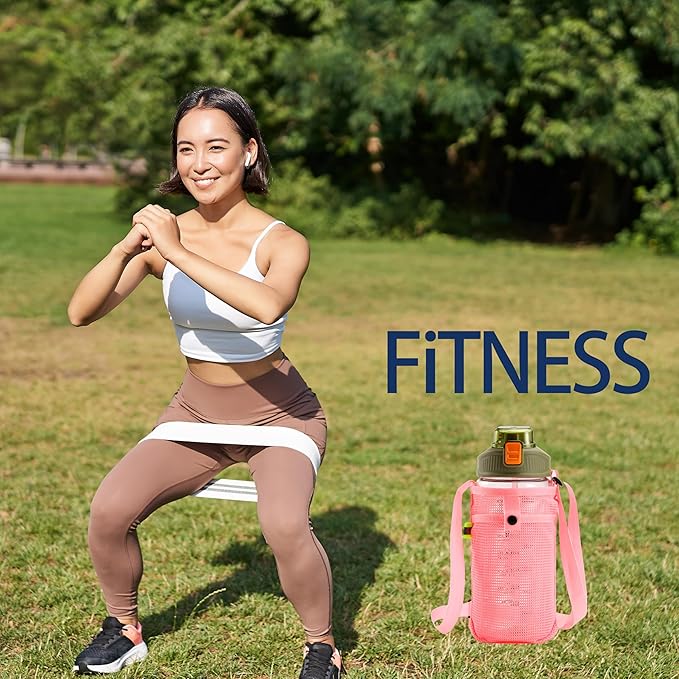 Water Bottle Holder with Strap & Phone Pocket, for 36oz Bottle (Bottle Excluded), Bottle Bag for Sports Gym Walking Hiking Picnic