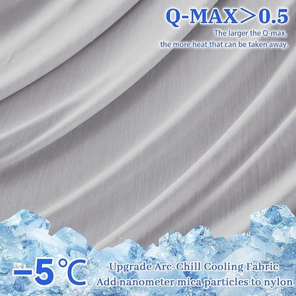 Cooling Pillow Cases for Hot Sleepers - Double Side Arc-Chill Q-Max>0.5 Cooling Fiber Cool Pillow Cases 2 Pack - Breathable Soft Cold Pillow Cases with Hidden Zipper (Light Grey, 20" x 36")