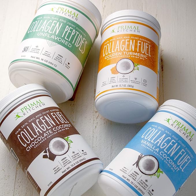 Primal Kitchen Chocolate Collagen Fuel Drink Mix, Chocolate Coconut Collagen Peptides, No Sugar or Dairy, 20 Ounces